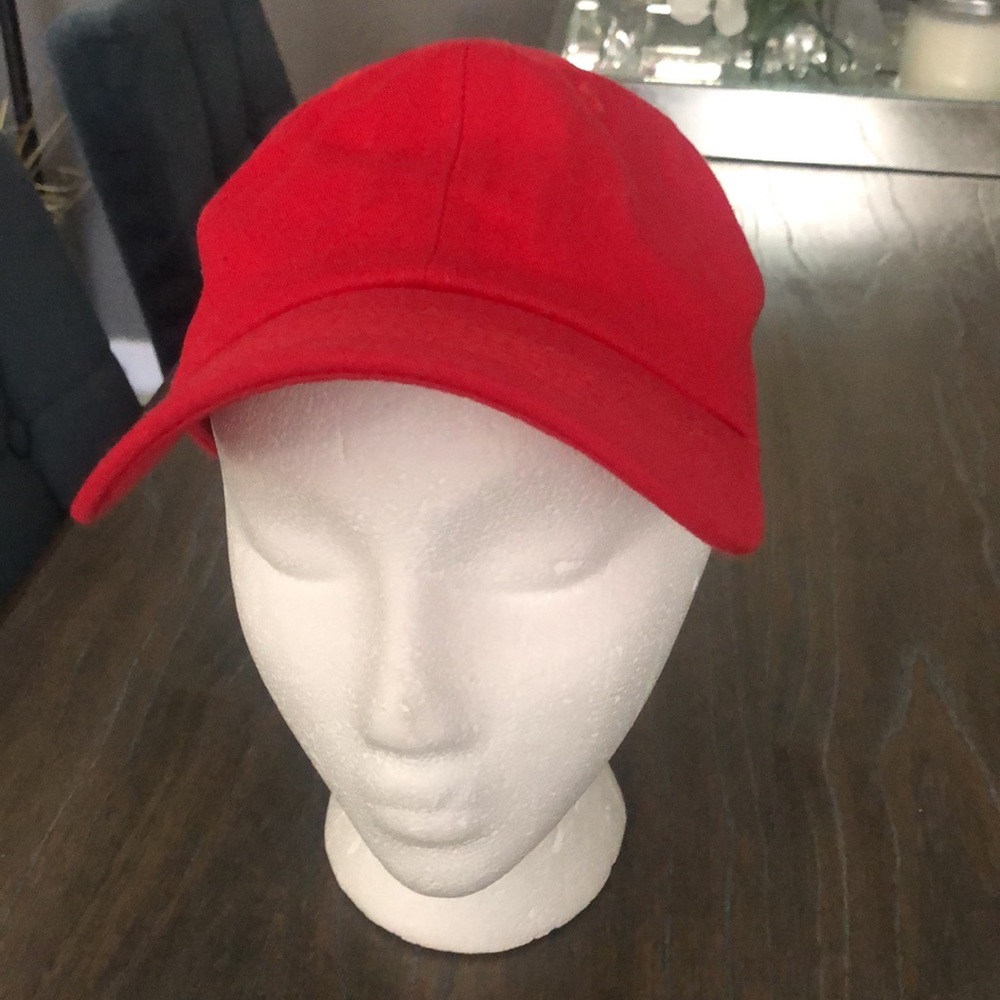 Red baseball cap for women
